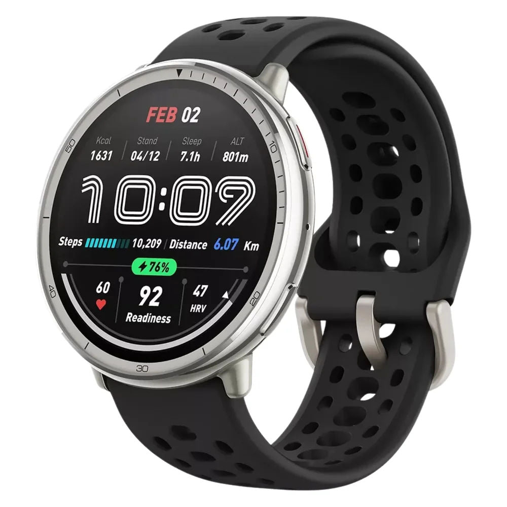 Relógio Inteligente Amazfit Active 2 A2437 GPS AMOLED IA GPT À Prova d’Água Bússola Monitoramento Esportivo Preto