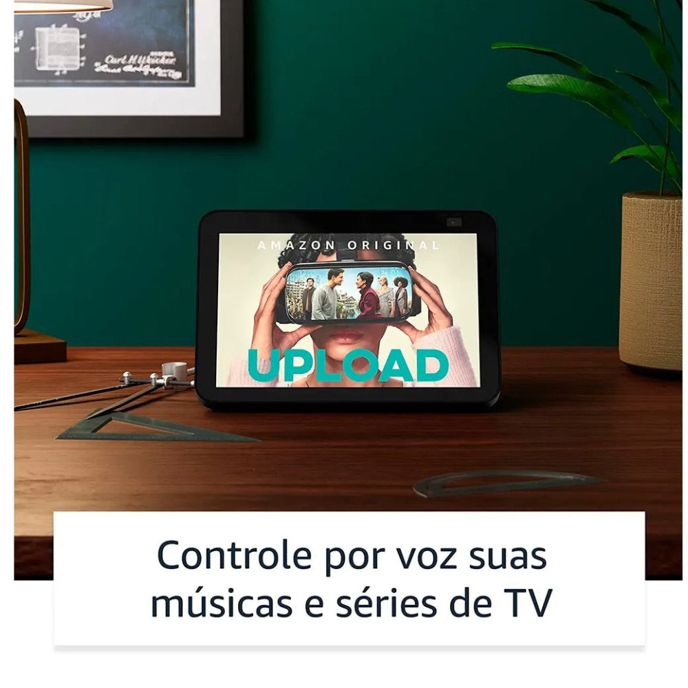 Echo Show 8 (2ª Geração) Amazon Smart Display HD 8", Câmera 13MP, Alexa Integrada, Touchscreen, Wi-Fi e Bluetooth, Preto