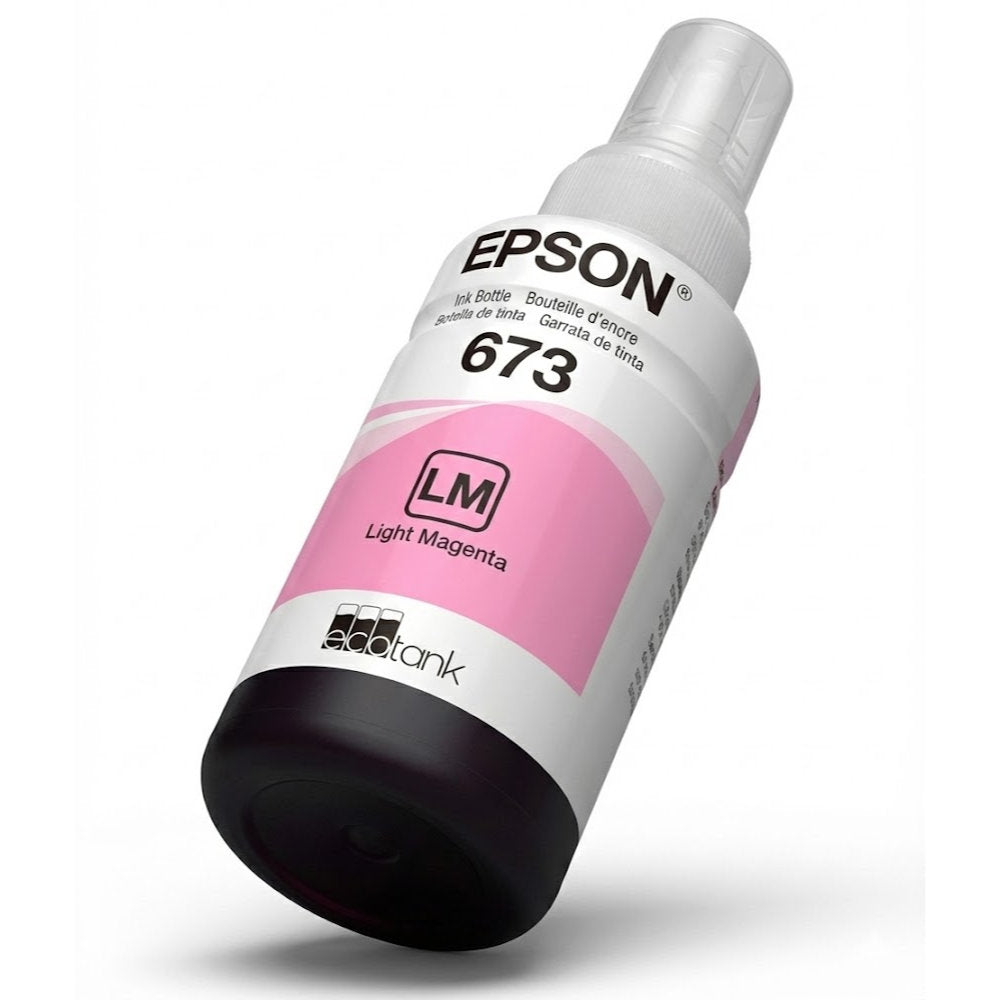 Refil de Tinta Epson 673 Magenta Claro 5.400 Páginas 70ml, Para L800 / L805/ L810/ L850/ L1800 (Cx)