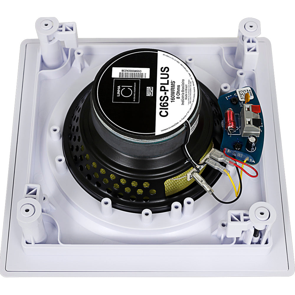 Caixa Acústica de Embutir JBL CI6S Plus Arandela Quadrada 160W