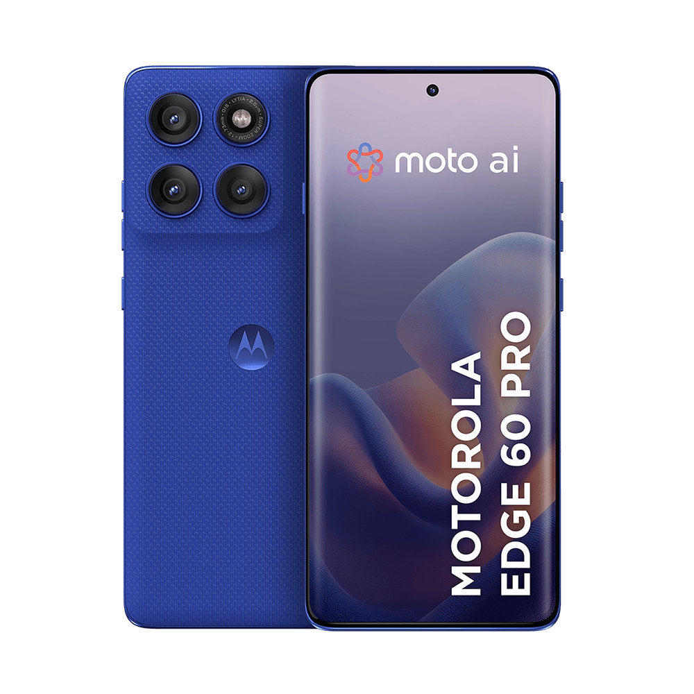 Smartphone Motorola Edge 60 Pro 5G 256GB 24GB (12GB RAM+12GB Ram Boost) Tela Quad-Curve Moto AI 50MP Sony Camera - Azul