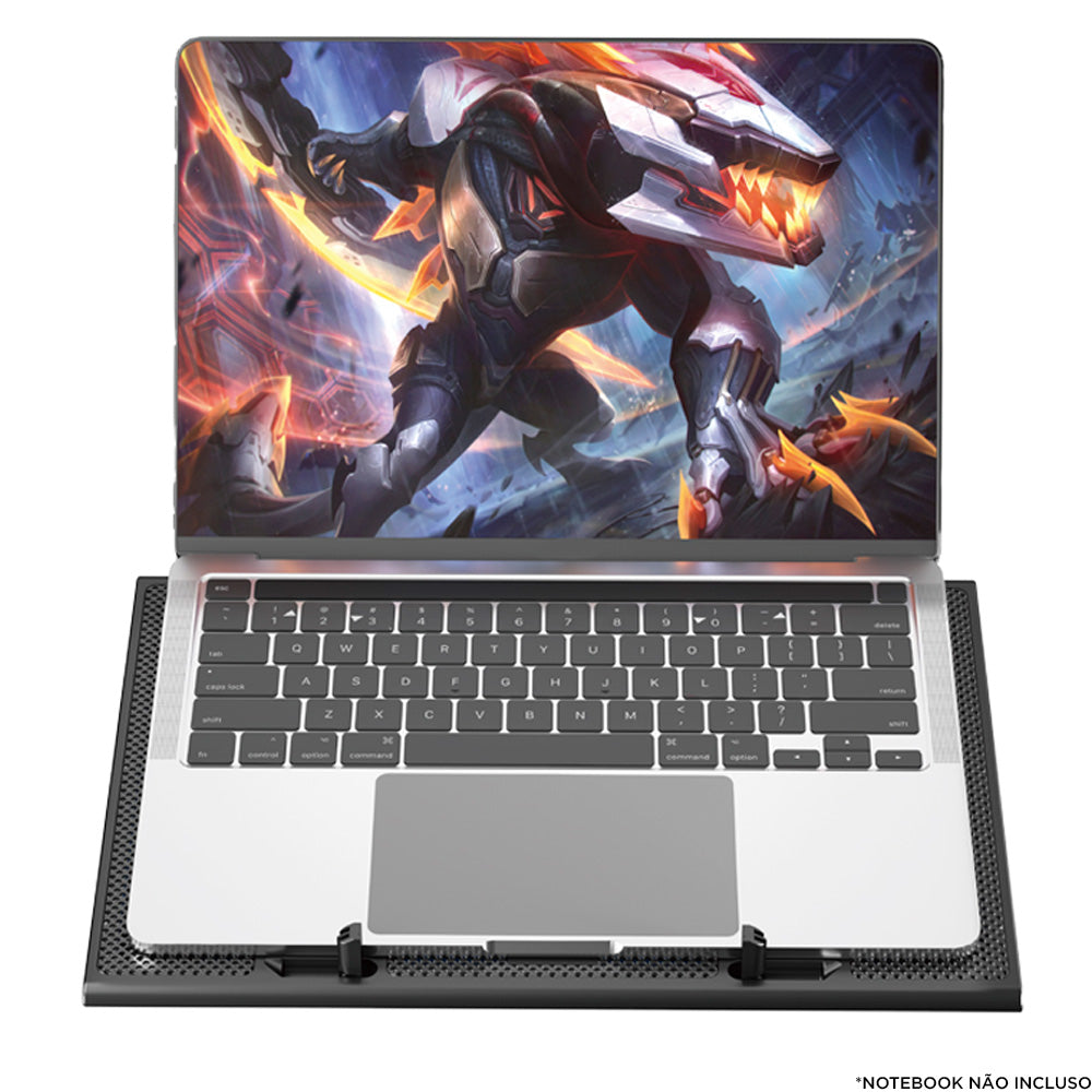 Base Para Notebook, NBC-80BK, 2 Coolers, 17.3