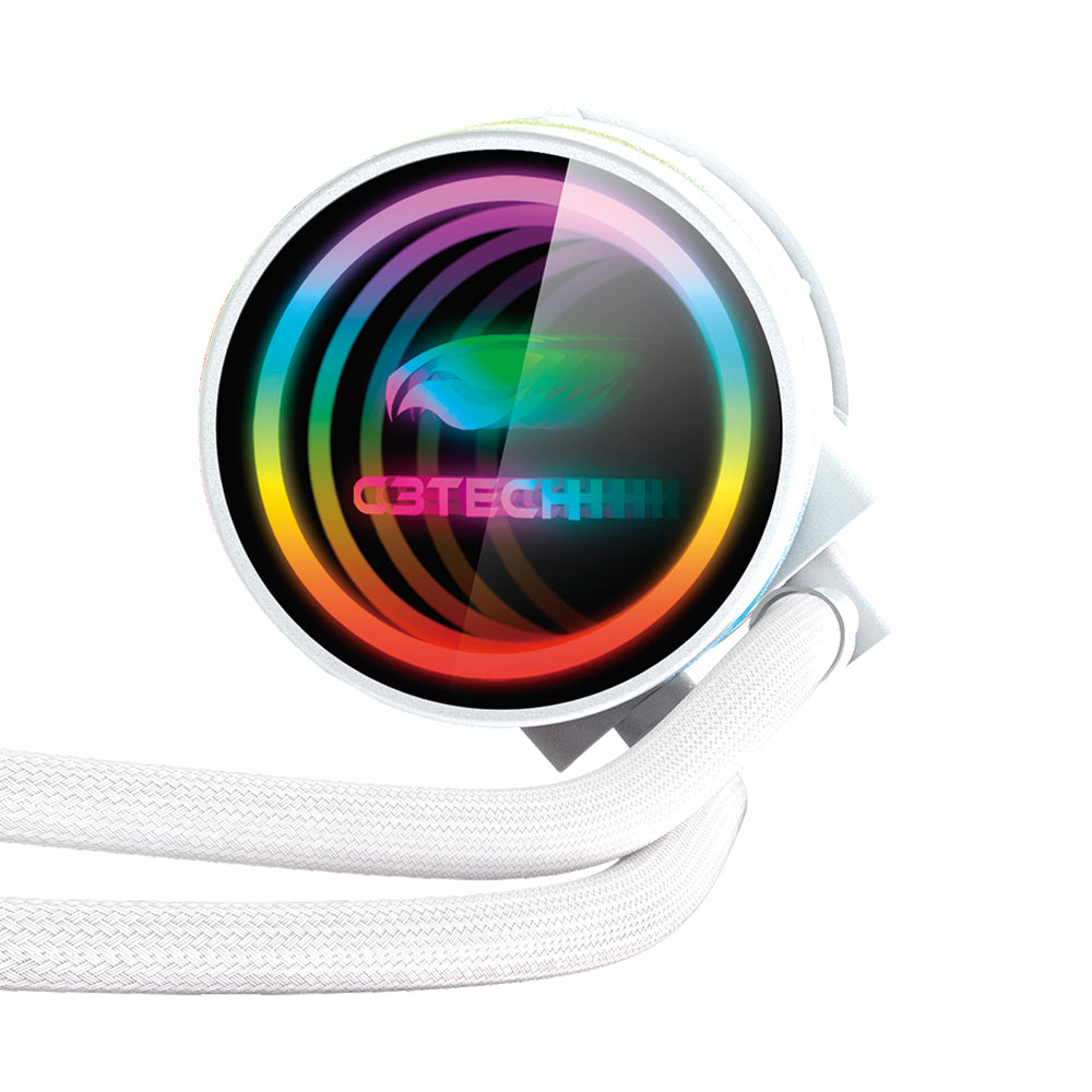 Water Cooler Gamer, FC-W120WHRGB, 120mm, 2.600 RPM, C3Tech Gaming, Branco