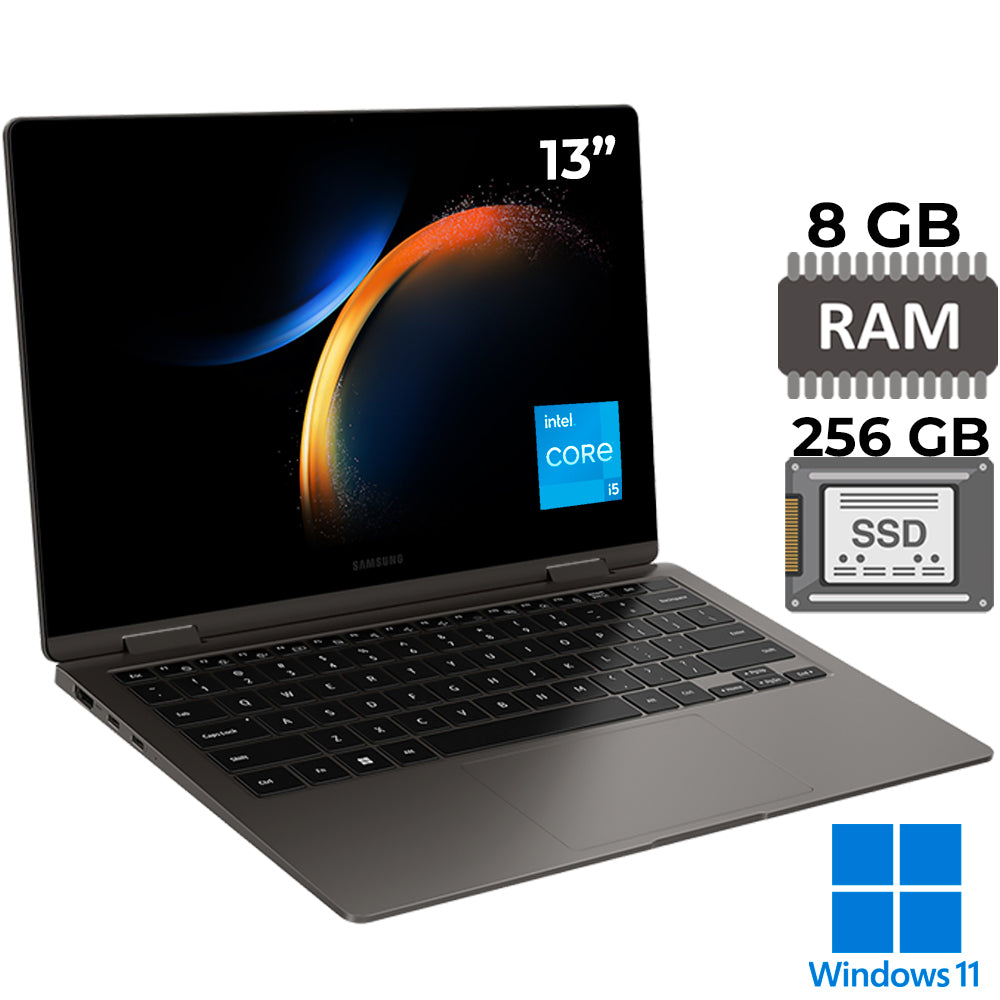 Notebook Samsung Book3 360, Core i5-1335U, 8GB RAM, 256GB SSD, Tela 13.3