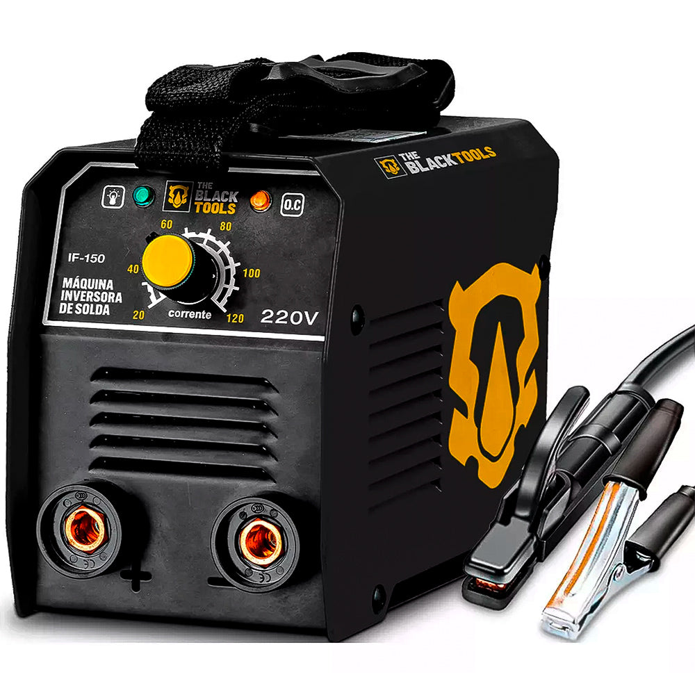 Máquina De Solda Elétrica Inversora 120A, MMA Eletrodo, The Black Tools IF-150, 220V, Com Visor Digital