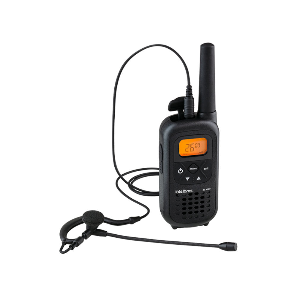 Fone de Ouvido com Microfone para Rádio Comunicador Intelbras HC20