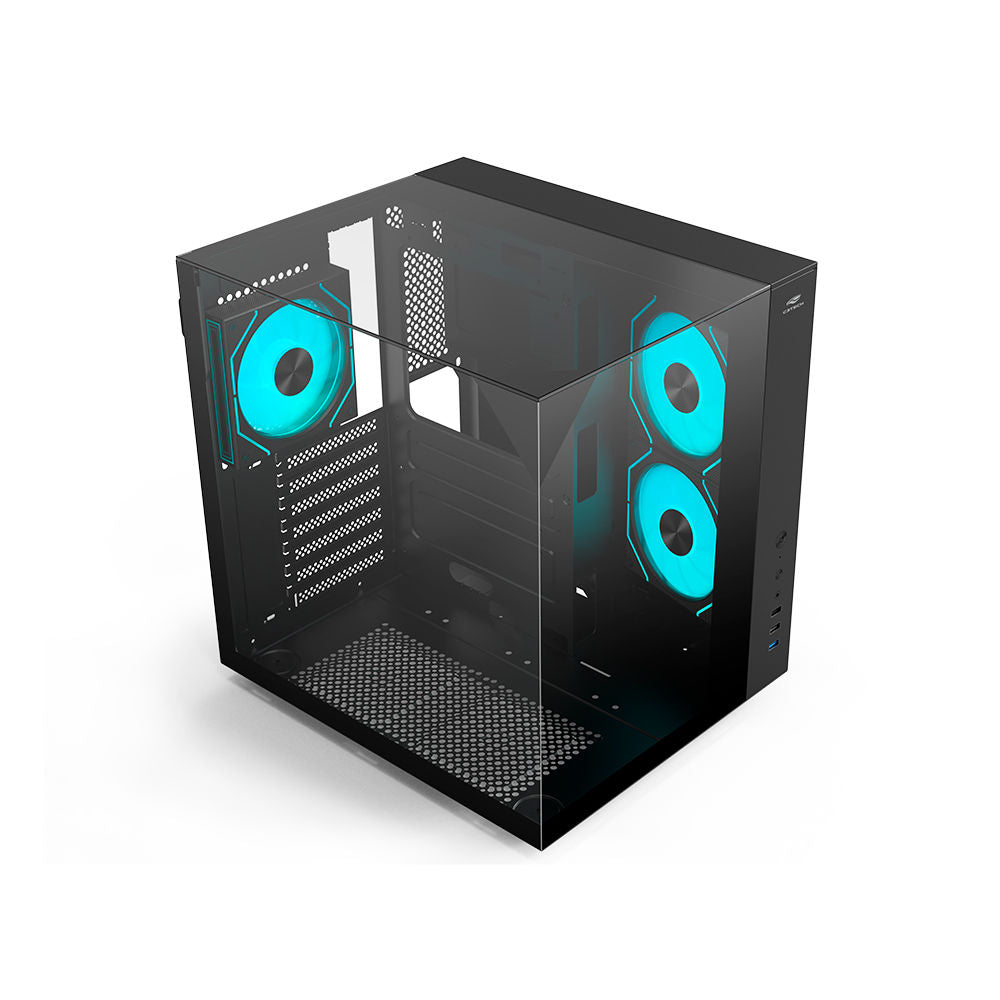 Gabinete Gamer Aquário C3Tech MT‑G950BK, Mid Tower, Vidro Temperado, USB 3.0, Sem Fonte, Preto - Aquarius