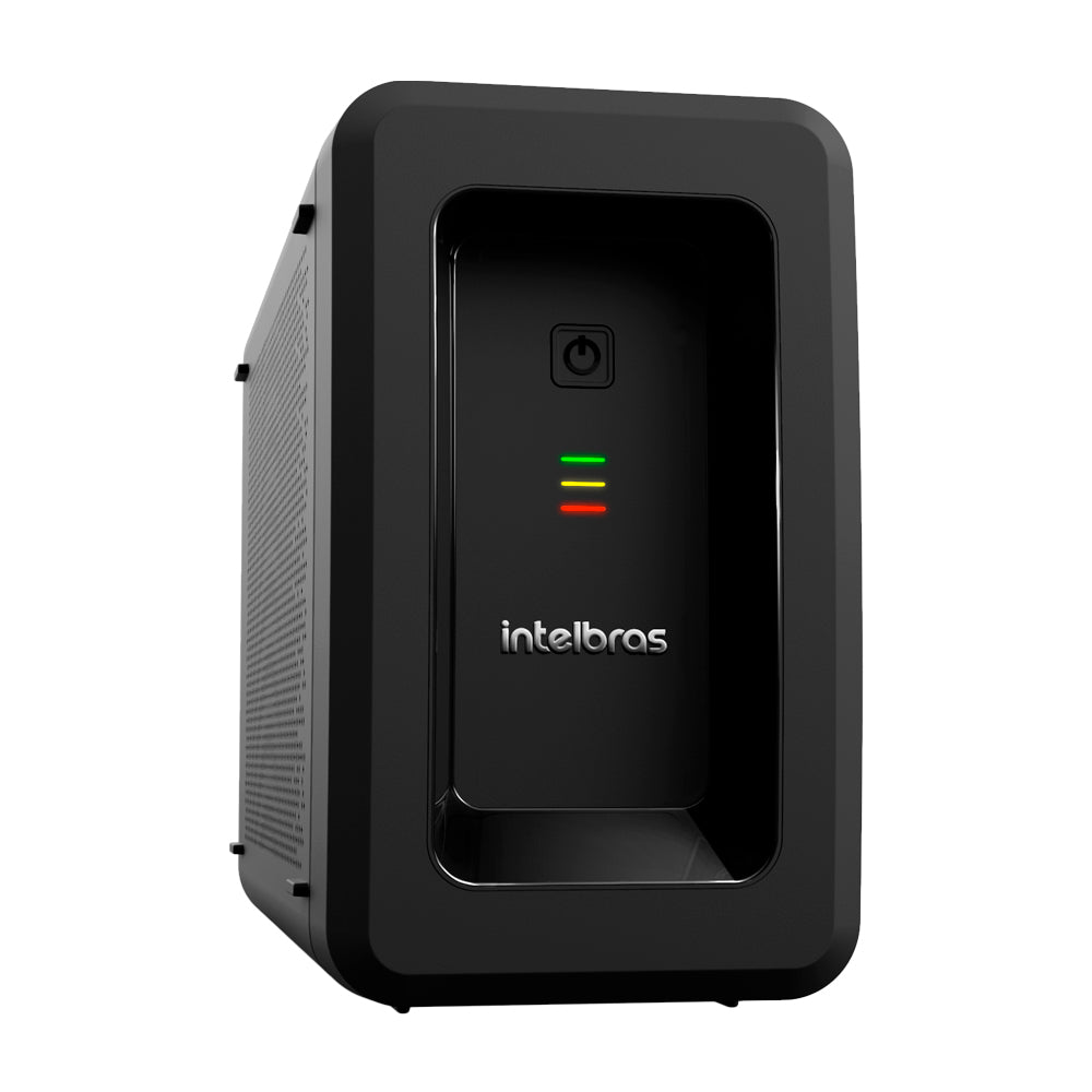 Nobreak Interativo Intelbras ATTIV 1500VA Semissenoidal, Preto Entrada e Saída 220 Voltes Com 8 Tomadas de 10 Amperes