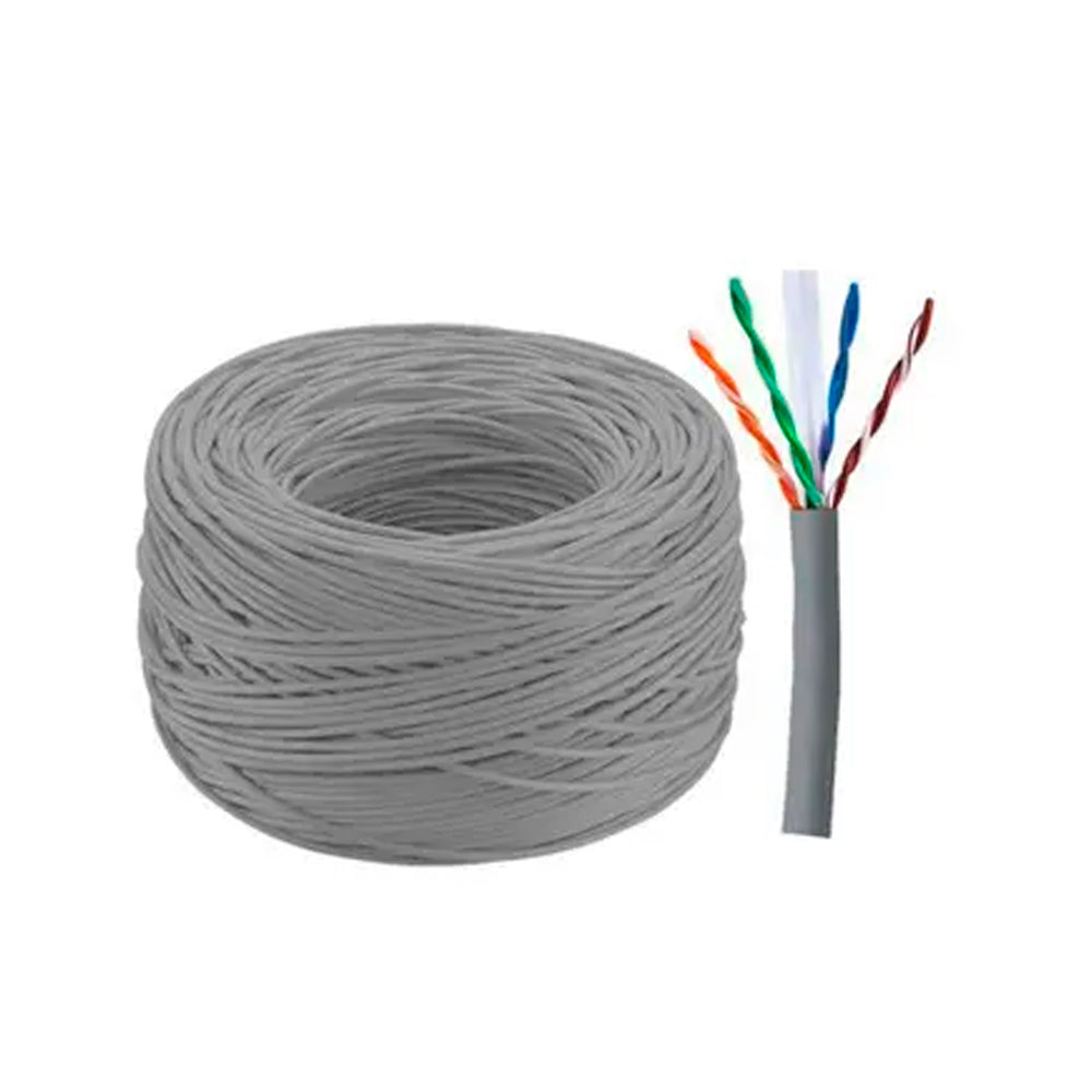 Caixa Cabo de Rede 305 Metros, Impact Giga UTP CAT6 IG6CCZ 4P Intelbras, 100% Cobre - Cinza