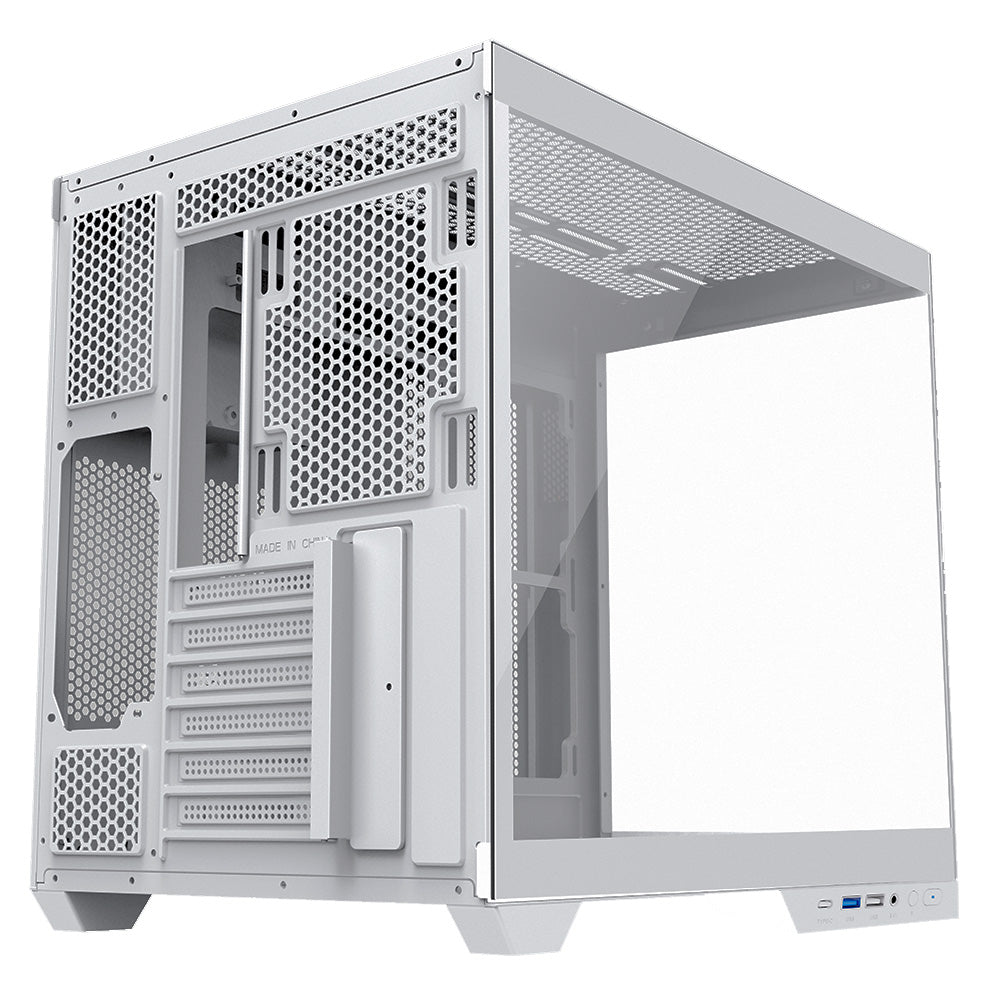 Gabinete Gamer Redragon Wideload Pro Mid Tower Lateral de Vidro Branco - CA-604W-PRO