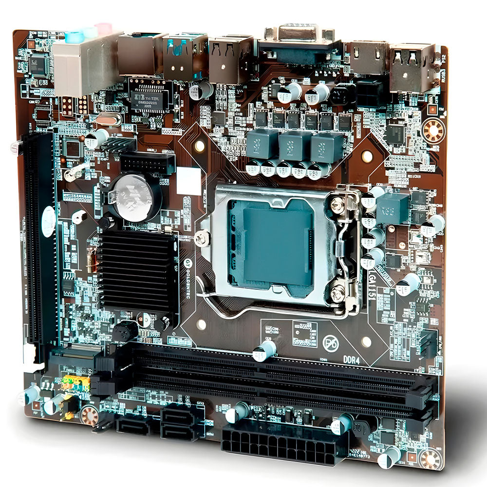 Placa Mãe Soquete 1151 H310C DDR4, Com Slot M.2 NVMe, PCI Express, HDMI e Rede Gigabit, Goldentec - GT-H310C-M.2
