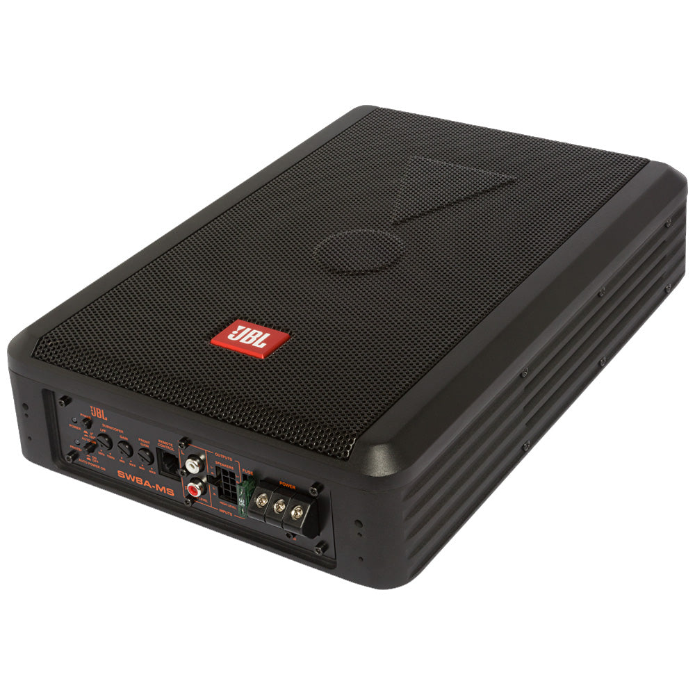 Caixa de Som Subwoofer Amplificada Ativa JBL Slim 8" SW8A-MS 200 Watts Rms + 2 Canais Amplificados 100W 2 Ohms