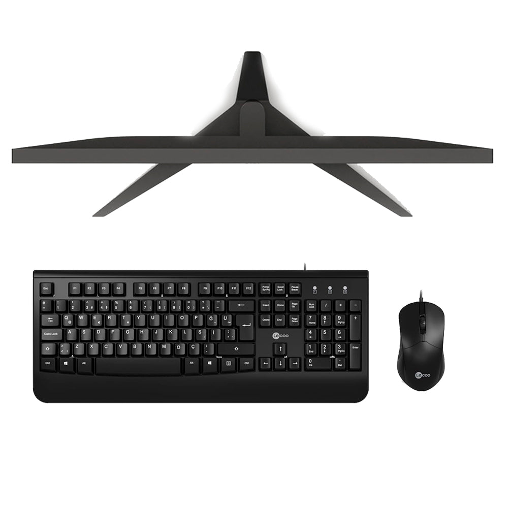 Kit Teclado e Mouse USB Plug and Play CM105 Lecoo, Mouse 1.200DPI 3 Botões Ambidestro, Teclado 104 Teclas ABNT2 - Preto