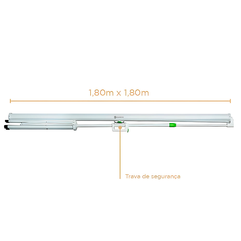 Tela de Projeção 180 x 180cm (4:3) 71" com Tripé Ajustável, Película Matte-White 1.0, Sistema Multiponto - Goldentec