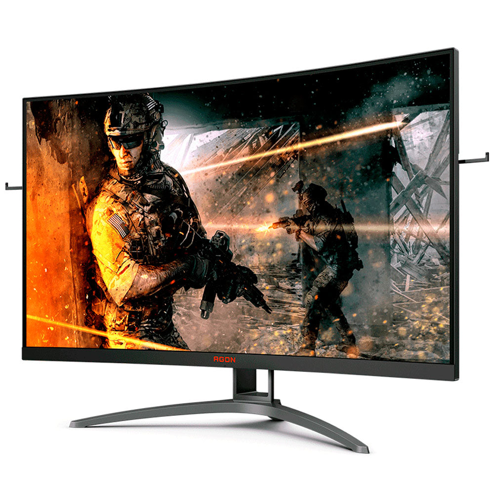 Monitor Gamer AOC Agon 31.5' LED, Curvo, 165 Hz Full HD 1ms FreeSync Premium HDMI/DisplayPort, RGB Light FX - AG323FCXE