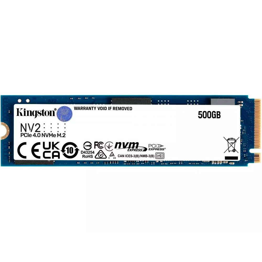 SSD M.2 Kingston NV2 500GB / NVMe PCIe 4.0 x4, Gen4- (SNV2S/500G) Leitura 3500MB/s, Gravação 1300MB/s - SNV2S/500G