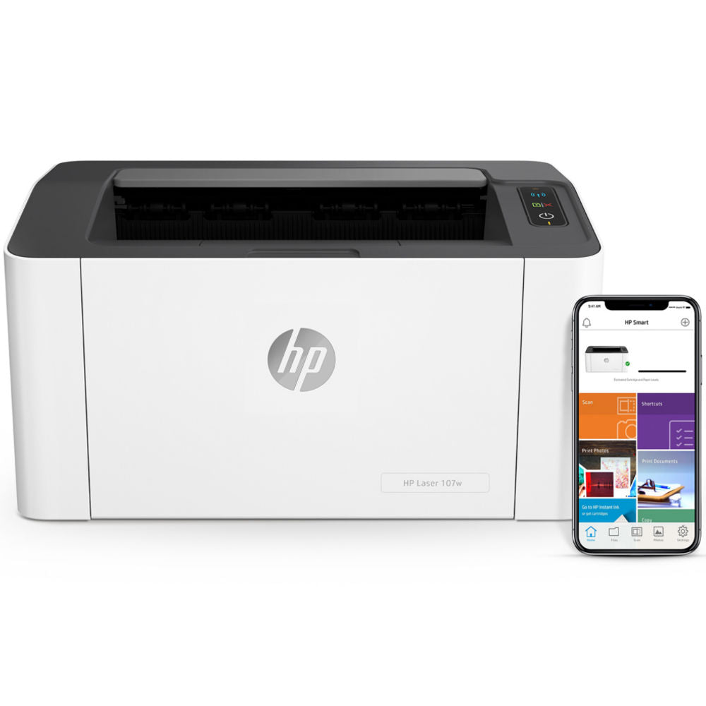 Impressora HP Laser 107W, USB e Wi-Fi , Mono, 110V - 4ZB78A