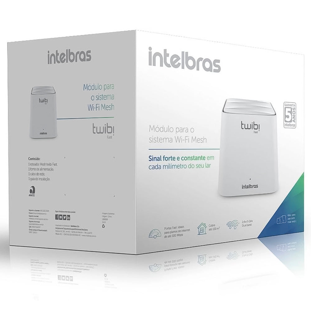 Roteador Wi-Fi Mesh Intelbras Twibi Fast, Com Uma Unidade - Branco