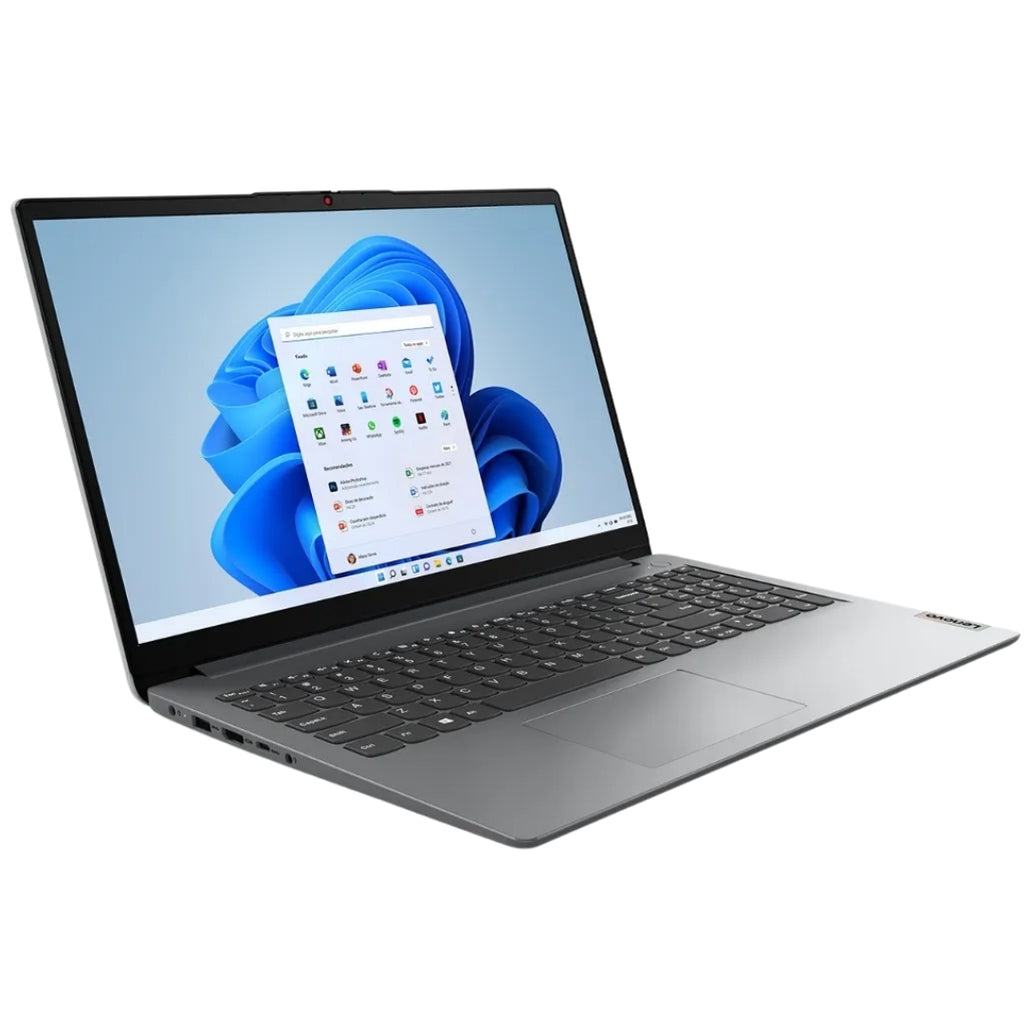 Notebook Lenovo IdeaPad 1, Intel Celeron N4500, 4GB RAM, SSD 128GB, 15IJL7, 82QH0007BR, Tela 15.6