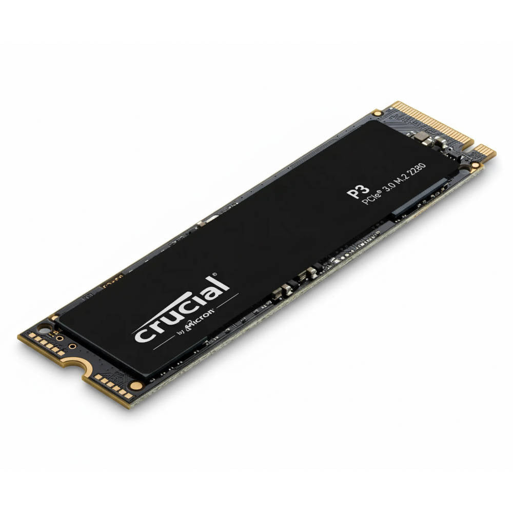 SSD Crucial P3 Plus 500GB NVMe, PCIe 4.0 x4, M.2 2280, Leitura 4700MB/s, Gravação 1900MB/s, 3D NAND TLC