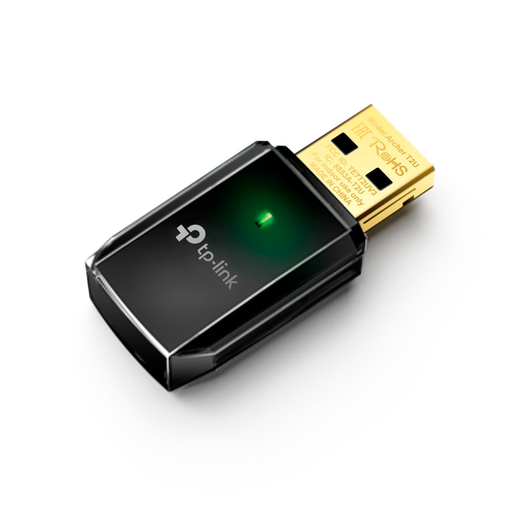 Mini Adaptador Wifi Tp-Link Archer T2U AC600 USB Dual Band / 2.4GHz / 5GHz - 600Mbps