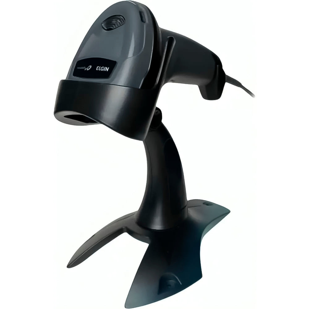 Leitor de Código de Barras BR-520, 1D e 2D, USB, Com Suporte, Elgin - Preto