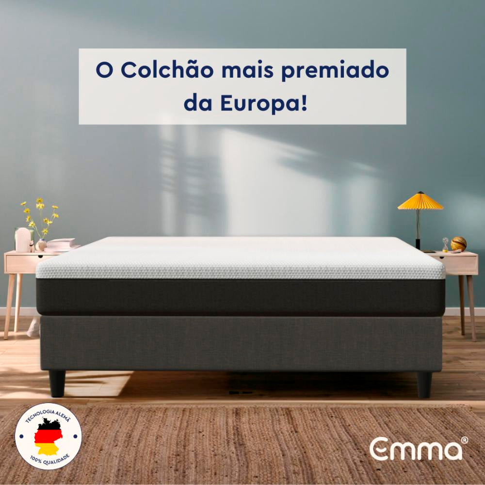 Colchão Emma Original Casal 138x188cm, Espuma Airgocell, Viscoelástica + HRX, Bloqueio de Movimento
