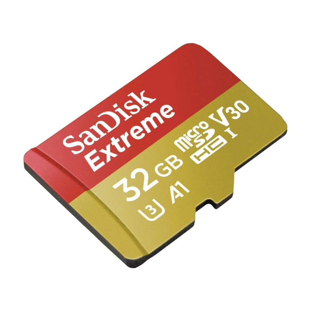 Cartão microSDHC SanDisk Extreme 32GB U3 V30 A1 100MB/s 60MB/s 4K c/ Adaptador SD (SDSQXAF-032G-GN6AA)