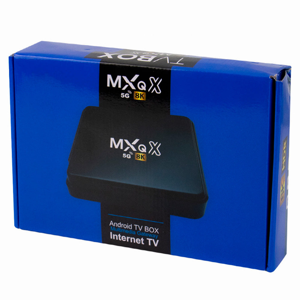 TV Box MXQX 32GB RAM, 128GB Armazenamento, 5G, 8K, Android 11, Quad-Core - Preto