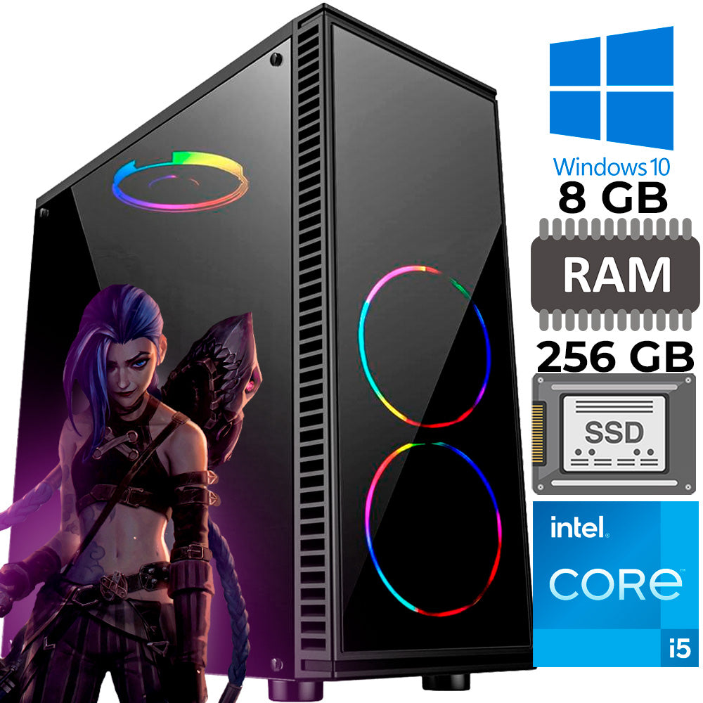 Computador Gamer Core i5- 3470, HD SSD 256GB, Memória 8GB, Gabinete BG-014 Em Acrílico, Fonte Real 500W
