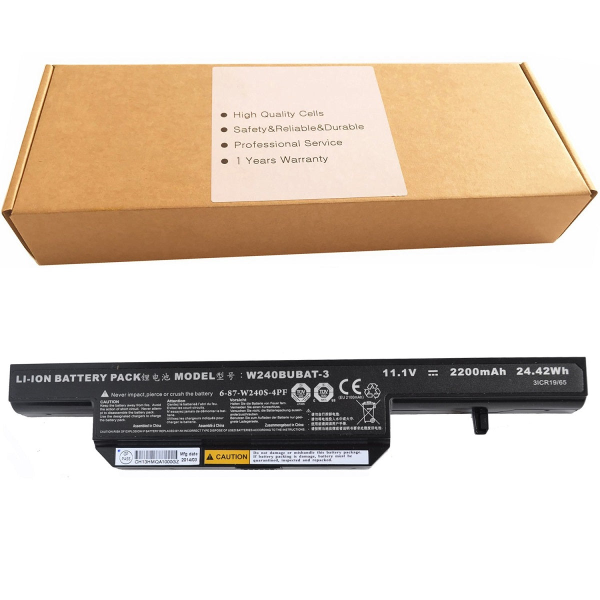 Bateria Notebook Compatível Positivo Pat. Number 6-87-W240S-4PF - 4400mAh 6 Células  (USD)