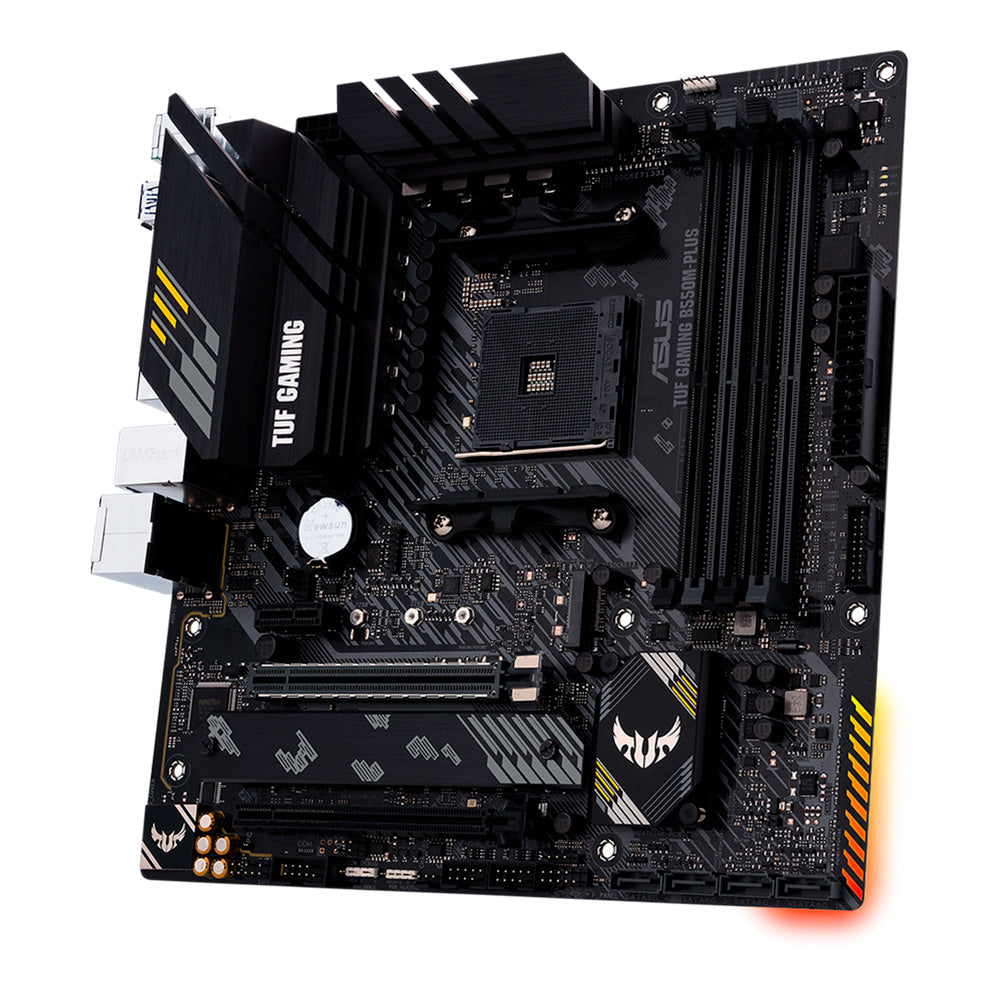 Placa Mãe Asus TUF GAMING B550M-PLUS, AMD AM4, Com 4 Slots RAM DDR4, mATX