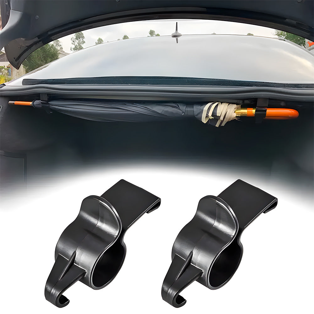 KIT 2 Peças, Suporte Para Guarda-Chuva, Gancho Organizador Para Porta Mala de Carro, Preto