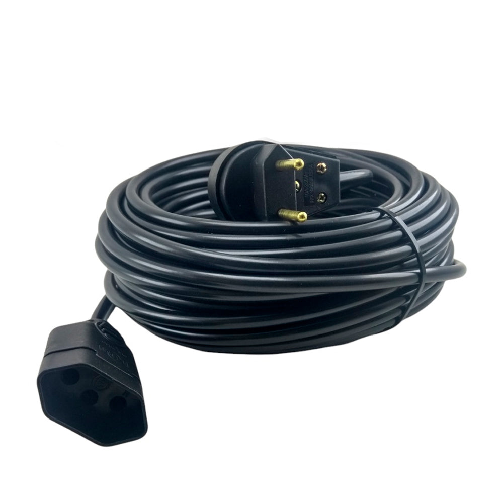 Extensão Elétrica 1.800W 10 Metros 10A Cabo PP 2x1,0 Reforçada 127v/220v - Preto
