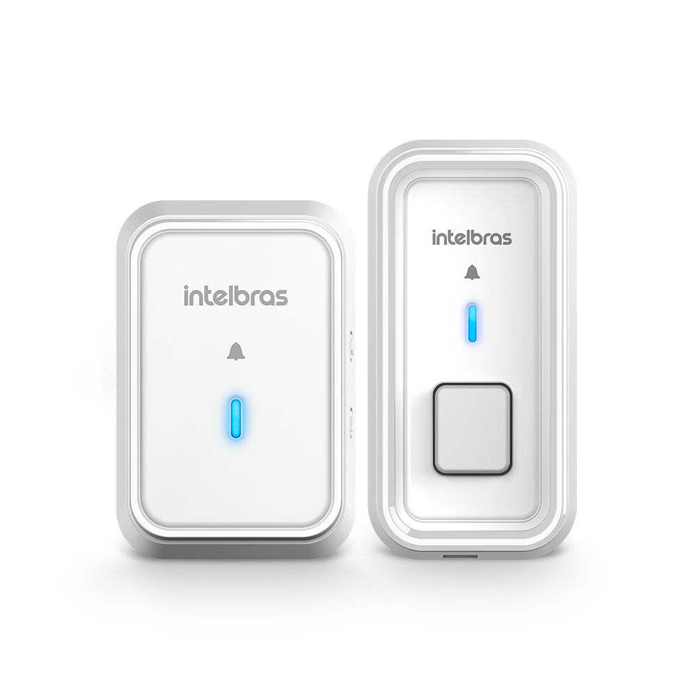 Campainha Sem Fio Intelbras CIB 101 Bateria até 5 Anos Alcance 100m Plug & Play - Branco