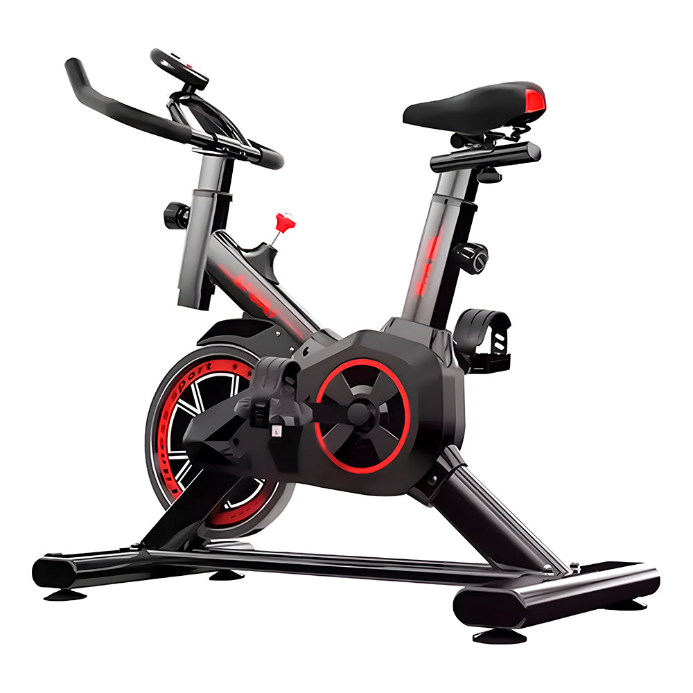 Bicicleta Ergométrica Fitness Spinning Preto e Vermelho