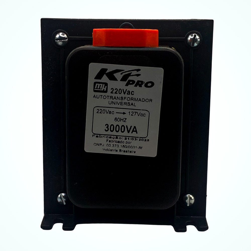 Autotransformador KF, Bivolt 110/220V, 3.000VA, Pro, Preto -TRF0914
