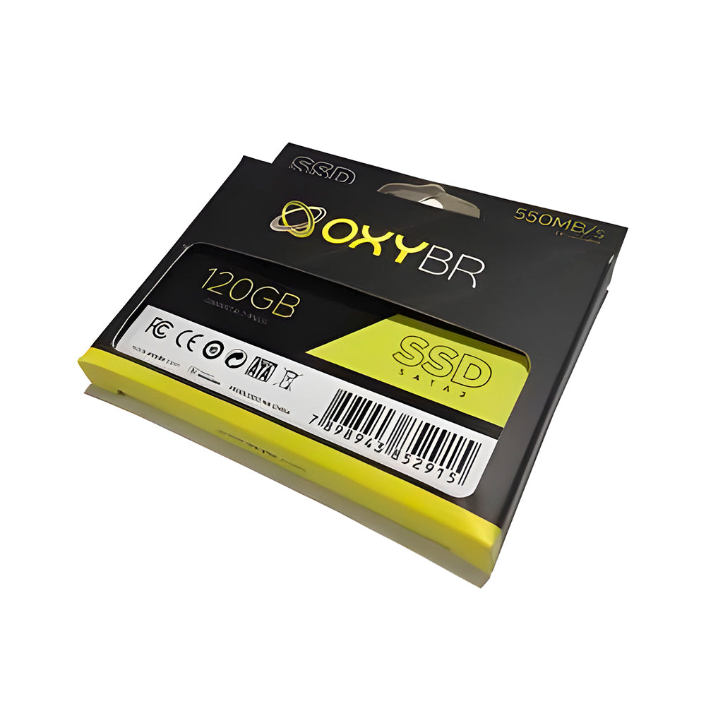 SSD 120GB OxyBR, SATA, 550 MB/s de Leitura, e 450 MB/s de Gravação