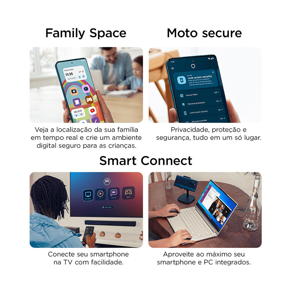 Smartphone Motorola Edge 60 Fusion Cinza, 5G, 256GB, 8GB + 8GB RAM Boost, Tela 6.7", XT2503-1
