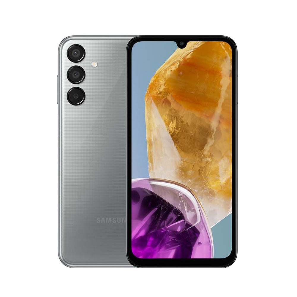 Smartphone Samsung Galaxy M15 5G Cinza 128GB 4GB RAM Tela 6.5" Super AMOLED FHD+ 90Hz Câmera 50MP, SM-M156B/DSN