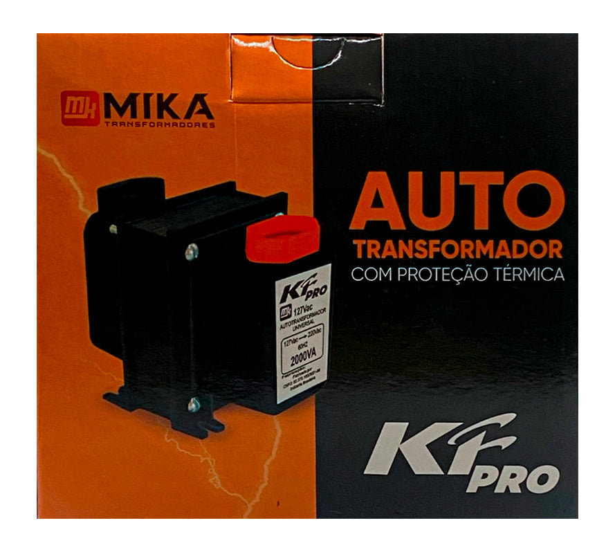 Autotransformador KF, Bivolt 110/220V, 1.050VA, Pro, Preto - TRF0911