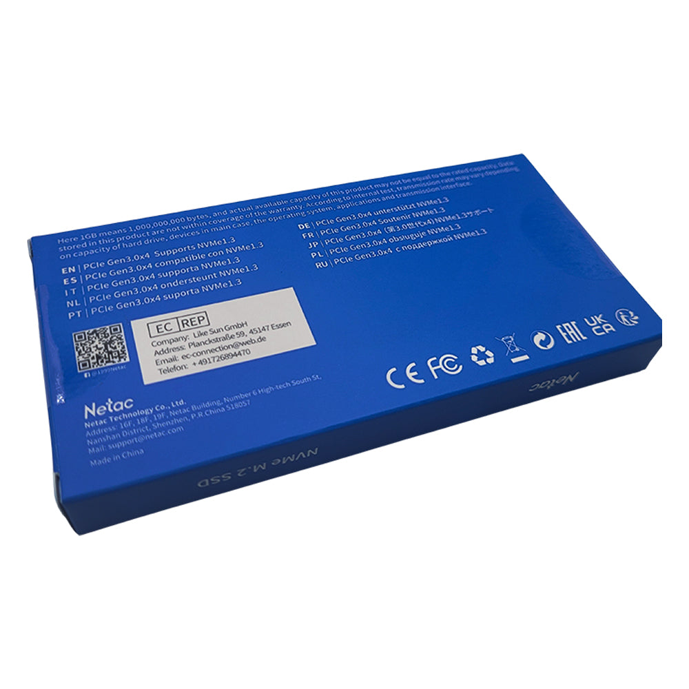 SSD M.2 NVME 512GB Netac 2400Mb/s Leitura 1700Mb/s Escrita