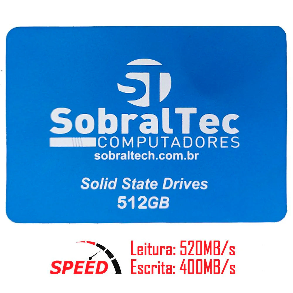 Computador Core i3-2100, SSD 512 GB, Memória RAM 4GB, GAB. MT32BK, Windows 10