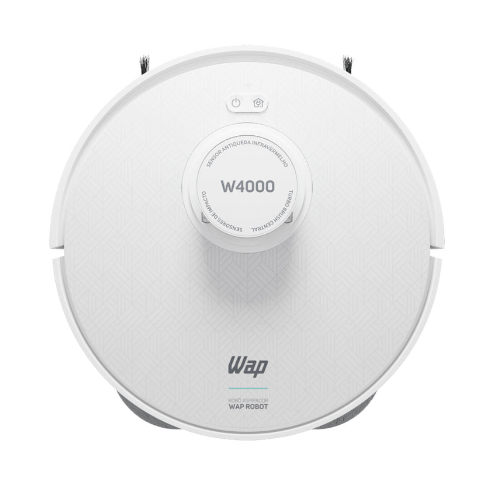 Robô Aspirador Wap Robot W4000  Estação Autolimpante, Mapeamento LDS 360°, Passa Pano com MOP Giratório 220V 60Hz