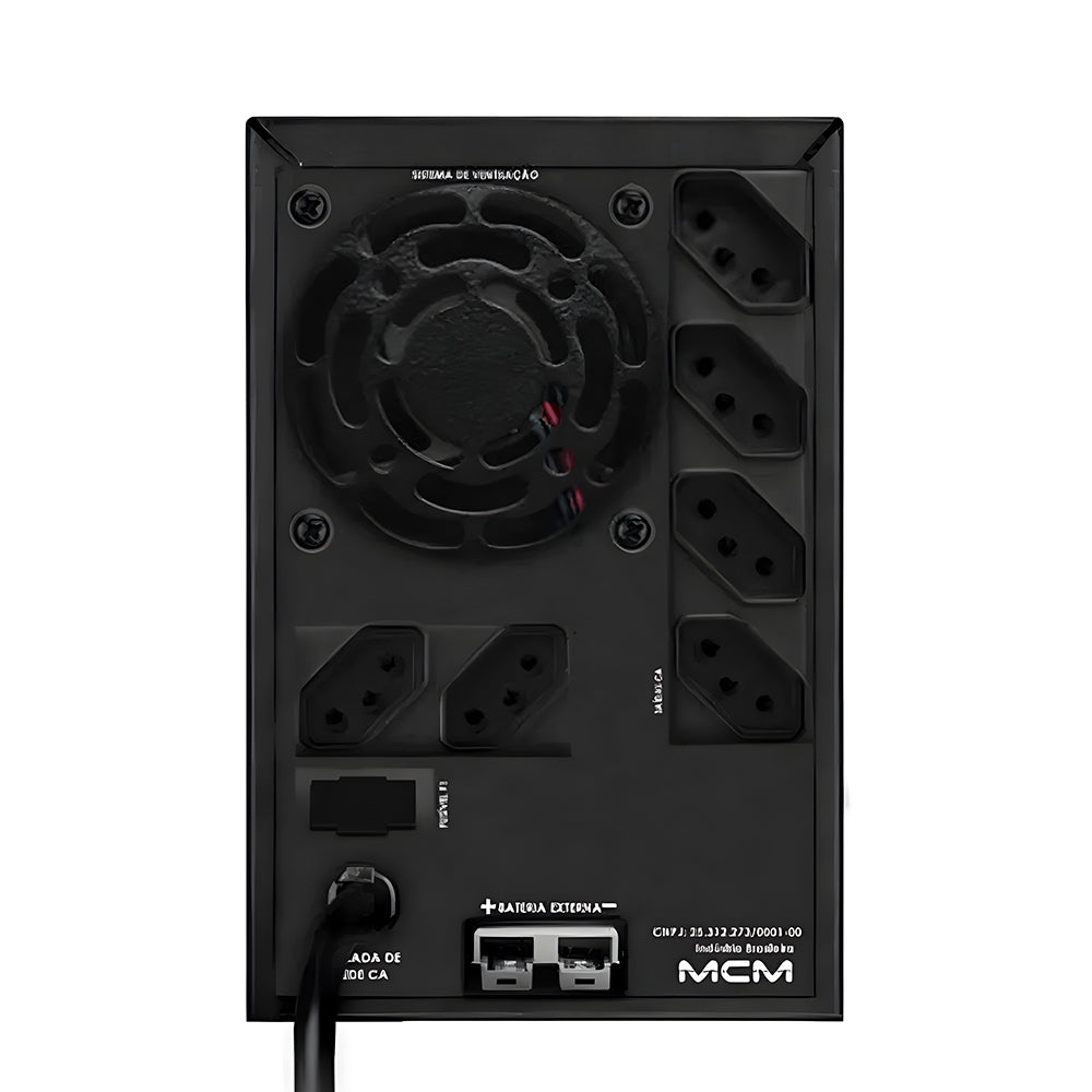 Nobreak UPS MCM 800VA,  ACTION FIT 3.1, Entrada Trivolt /220v, Saída 6 Tomadas 115V, Com Entrada  Bateria Estacionária