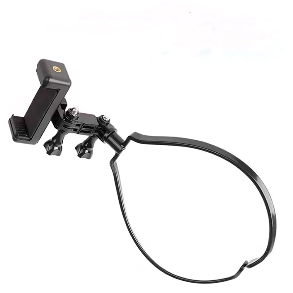 Suporte Para Smartphone e GoPro, Uso no Pescoço, Ajustável, Antivibração, Gravação em Perspectiva, Preto