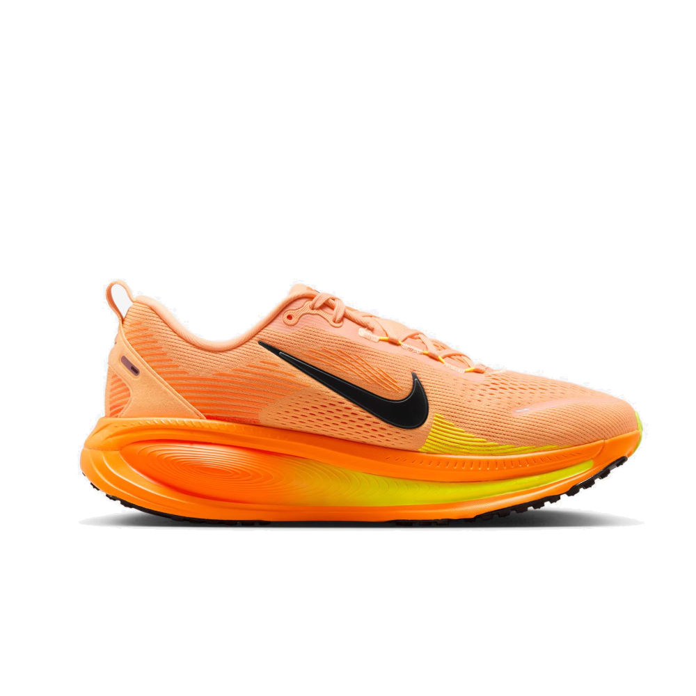 Tênis Nike Vomero 18, Masculino, Mesh Respirável, Entressola ZoomX + ReactX, Tênis de Corrida — Giz/Laranja-Preto
