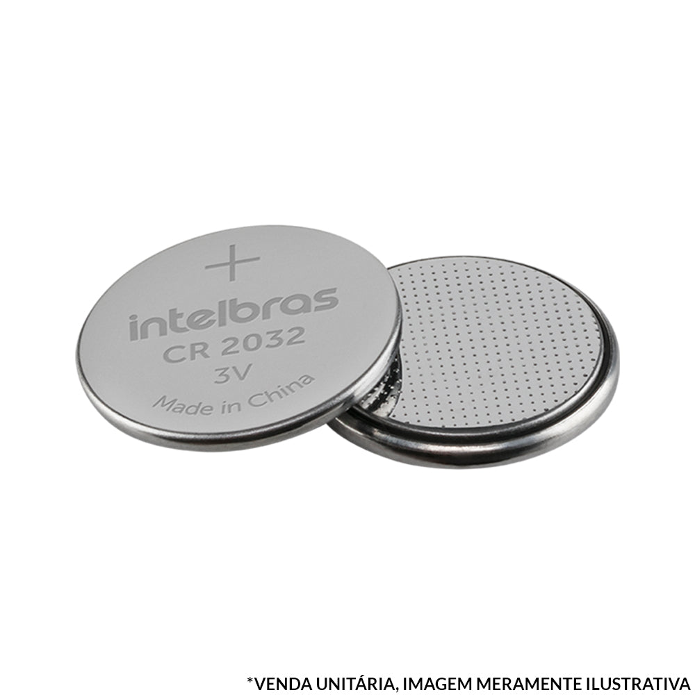 Bateria Botão de Lítio Não Recarregavel Intelbras CR2032, 220mAh 3V, 20x3,2mm Li/MnO (Unidade)