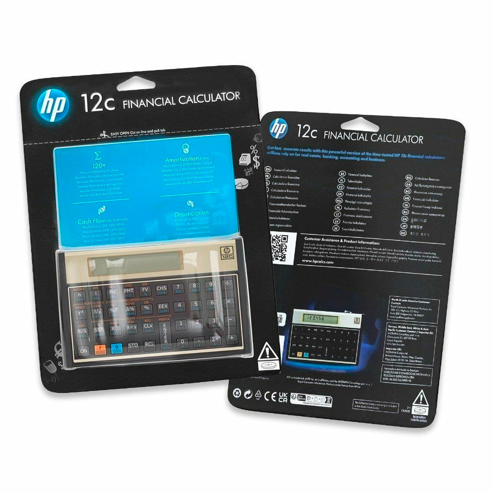 HP 12C Gold Calculadora Financeira Original, 120 Funções, RPN, 10 dígitos LCD, Programável