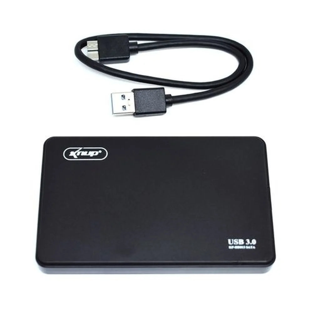 Case HD Externo USB 3.0 Sata 2.5", Até 4TB, KNUP, KP-HD013 - Preto